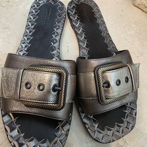 Stylish Metallic Slide Loafers